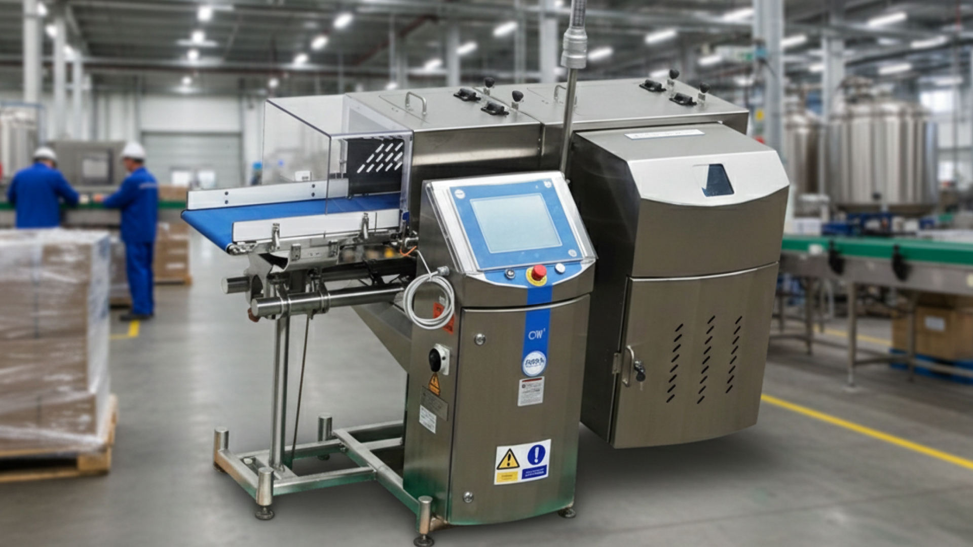Loma inspection machinery on a factory floor